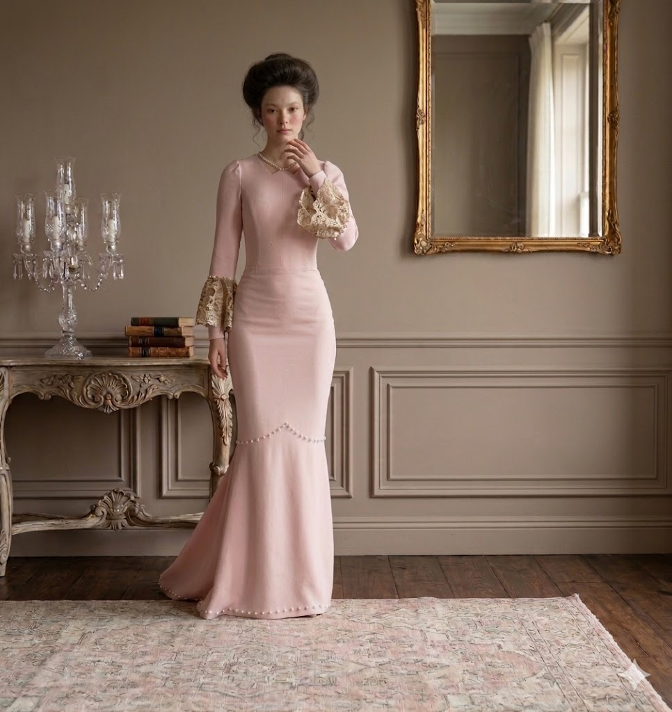 Our Elegant Wedding Gown Arial